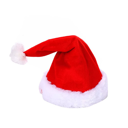 Christmas Snap-Back Adjustable Hat Funny Shaking Dancing Singing Santa Claus Cap Electric Toys Xmas Party Prop Decoration